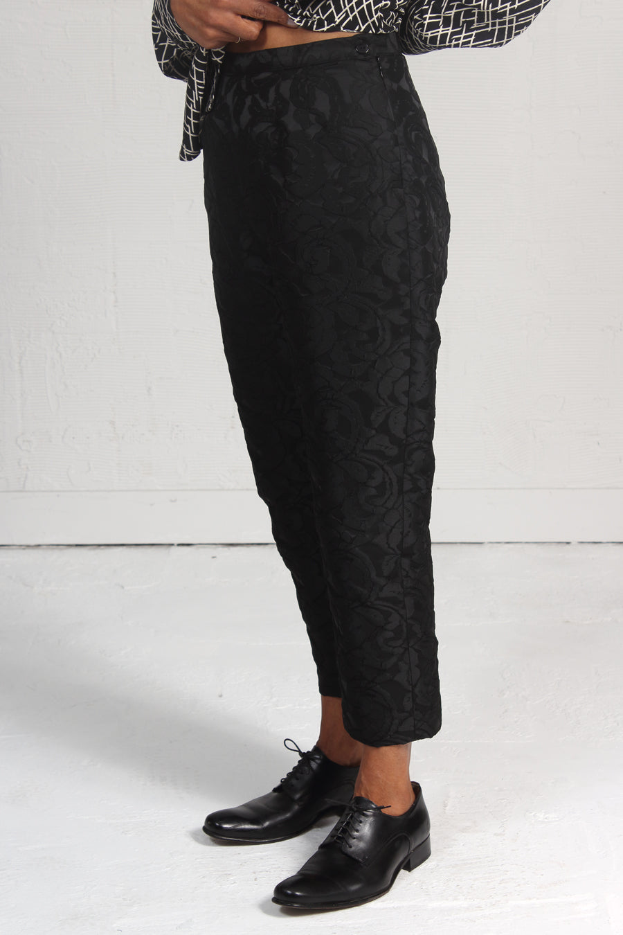 Floral Jacquard Service Pant - SOLD OUT