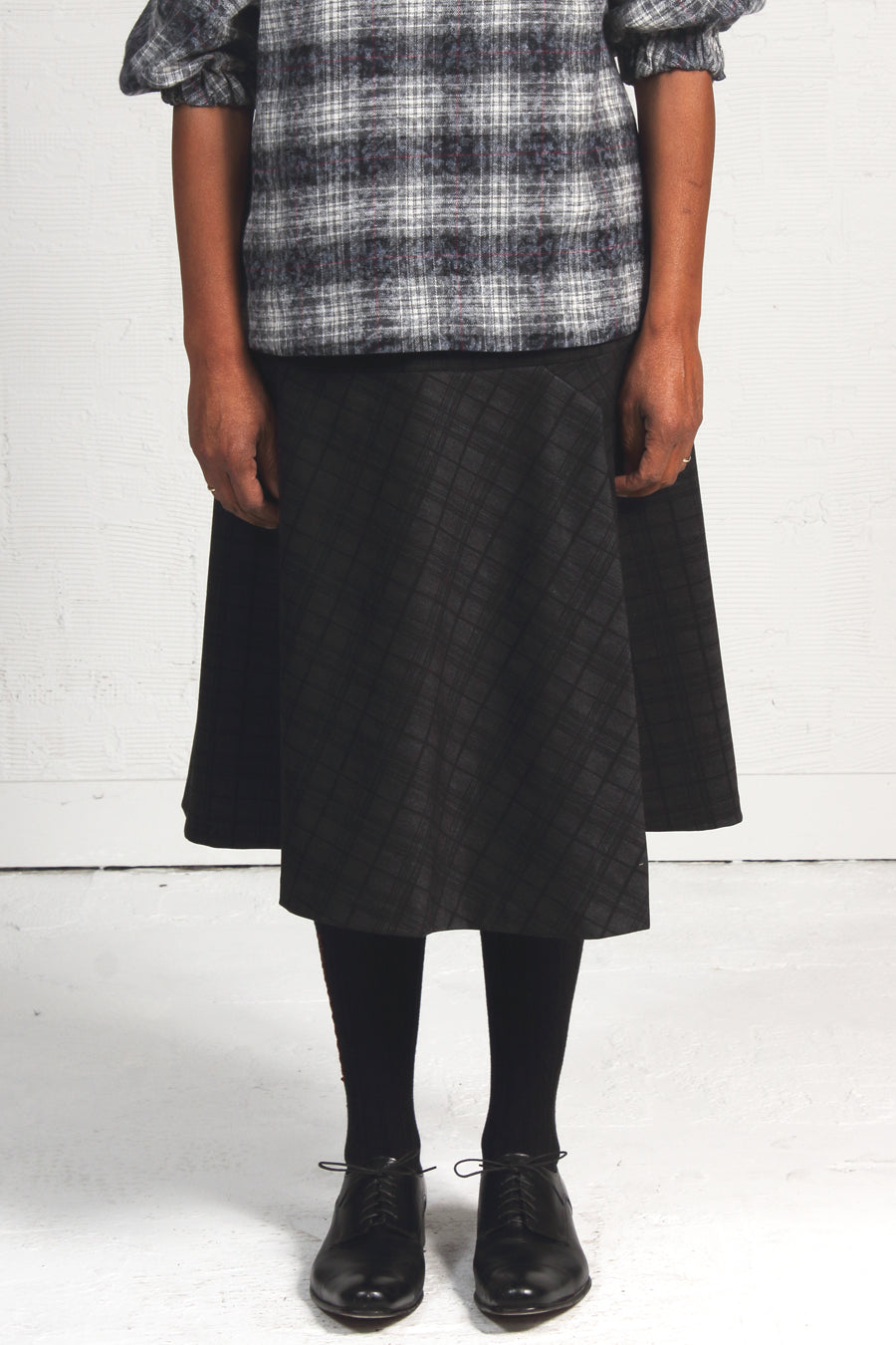 Gray Plaid Comet Skirt - SOLD OUT