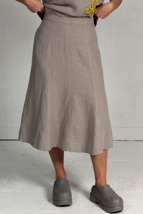 Hemp Benched Skirt - cement