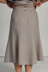 Hemp Benched Skirt - cement