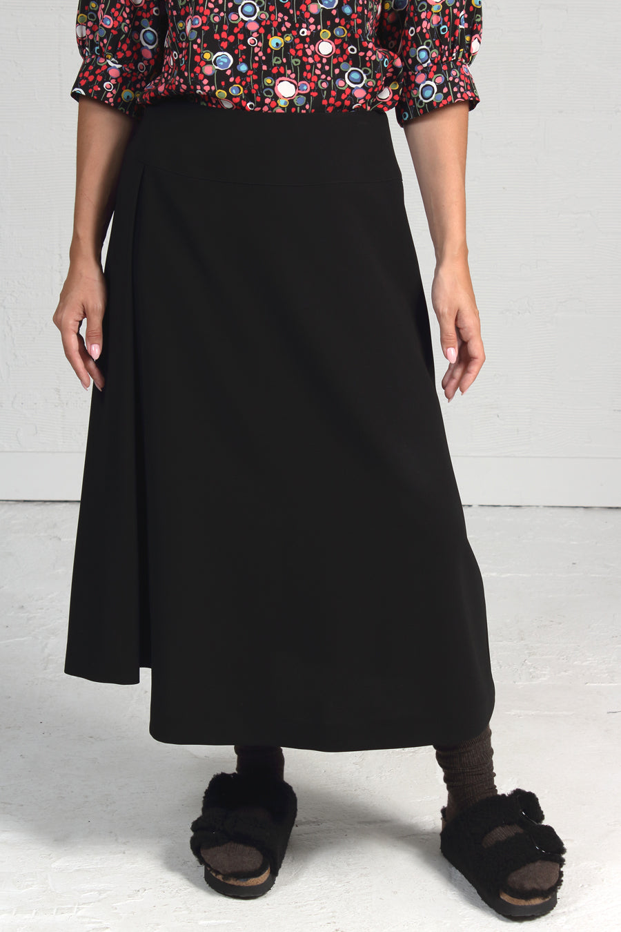 Fall 2024 Japanese Triacetate Side Pleat Skirt - xsm