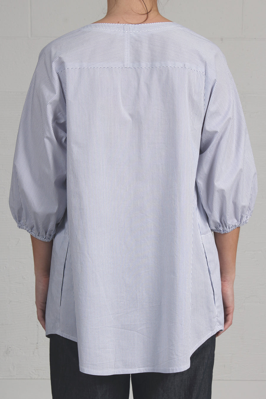 ALLYSON - Spring 2024 Pinstripe Shirting Emma Top -  sml