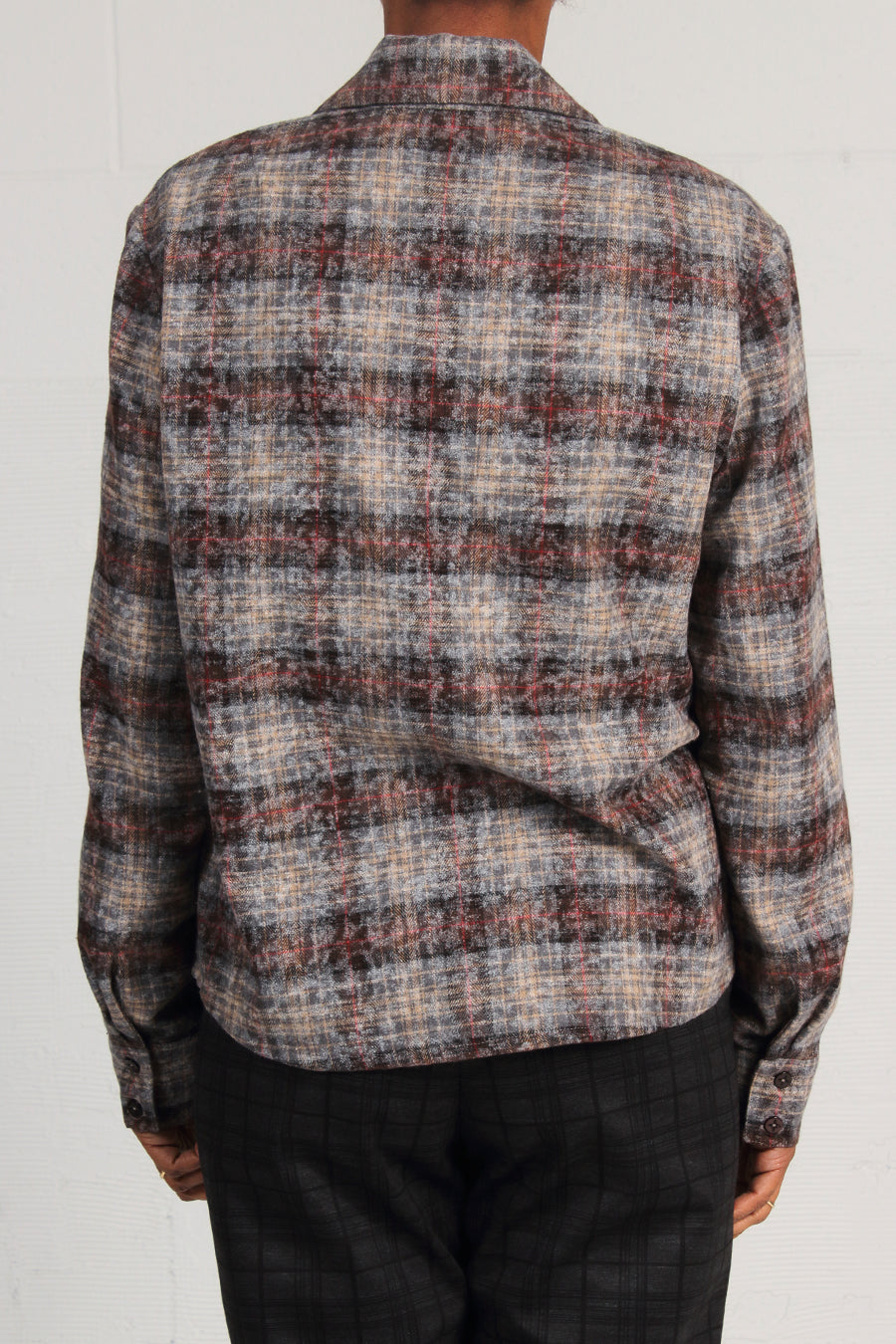 Over Printed Plaid Forest Shirt - earth SOLD OUT