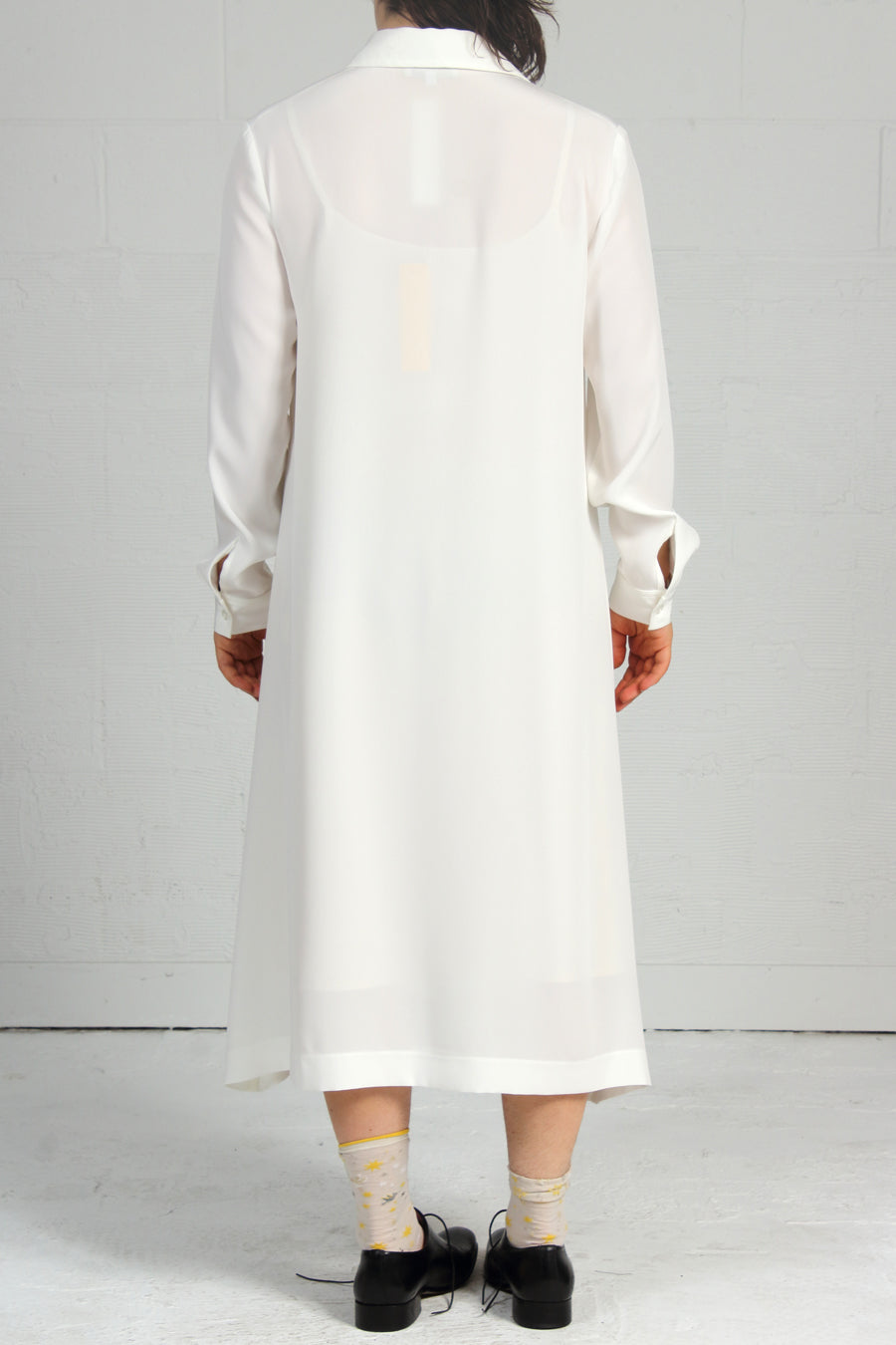 Satin Back Triacetate Jack Dress - ivory