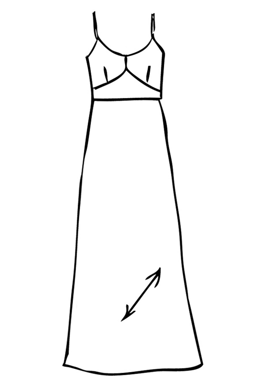 Satin Back Triacetate Long Greta Slip - SOLD OUT