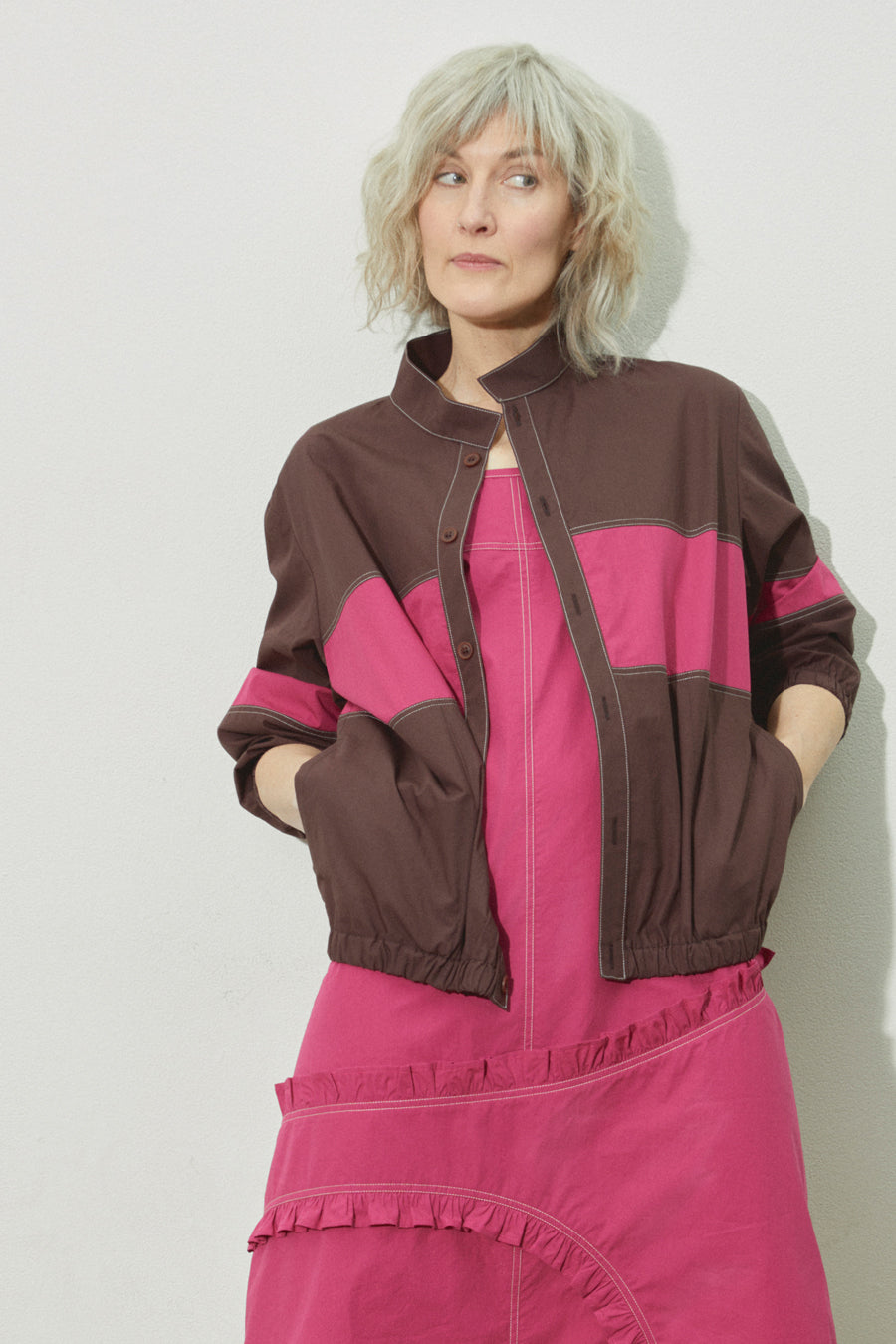 Solid Cottons Randy Jacket - Espresso/Sangria