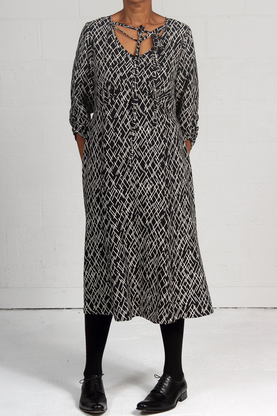 'Stick' Print Neuf Dress - last one - xlg