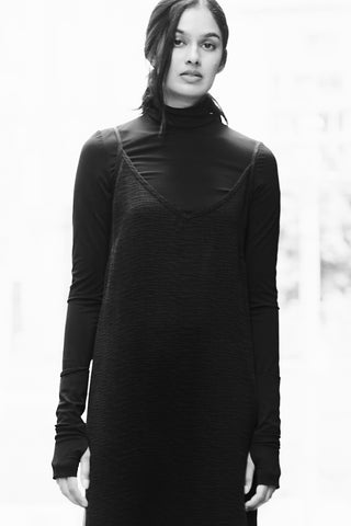 Soft Rib Knit Hamilton Top - black