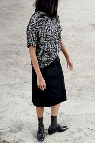 Hemp Benched Skirt - charcoal