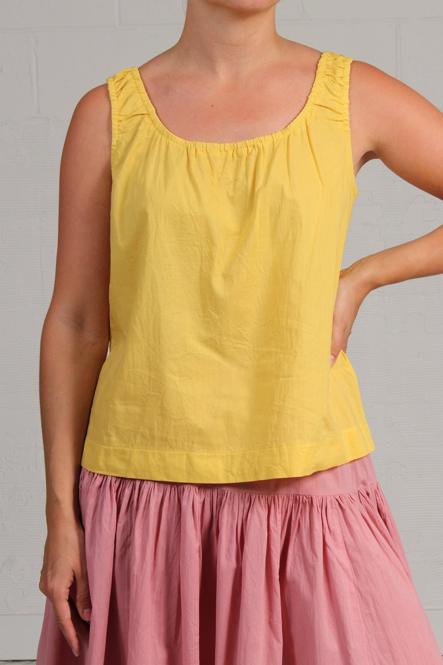 Spring 2024 Voile Studio Tank - yellow - sml, med, lrg, xlg