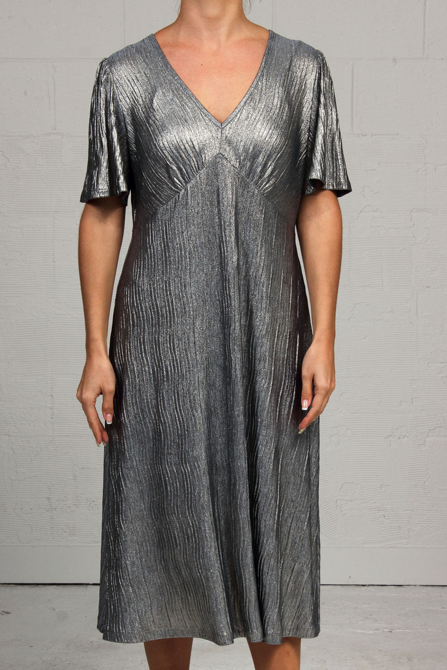 Glitter Rib Lulu Dress - pale blue