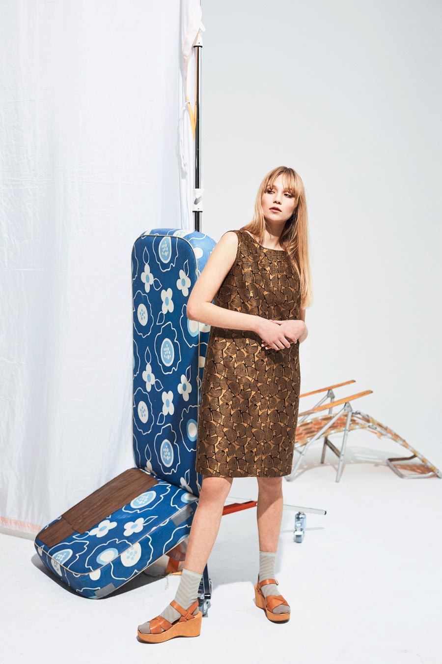 Spring 2018 Moon Jacquard Cord Dress - med