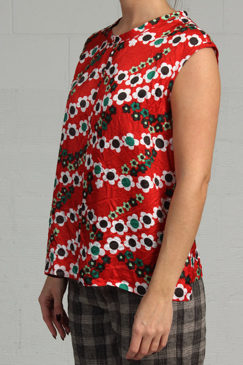 Simone Top - red print - last one!