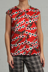 Simone Top - red print - last one!