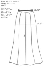 Chenille Stripe Linen Benched Skirt
