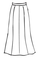 Chenille Stripe Linen Benched Skirt