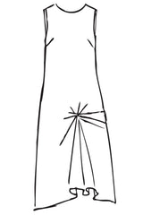 Chenille Stripe Linen Shifty Dress