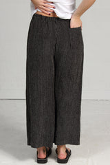 Chenille Stripe Linen Alfie Pant