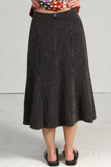Chenille Stripe Linen Benched Skirt