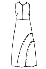 Denim Raw Edged Dress
