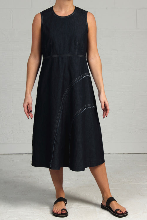 Denim Raw Edged Dress