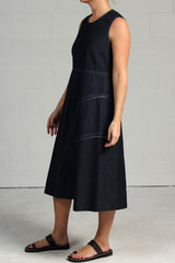 Denim Raw Edged Dress