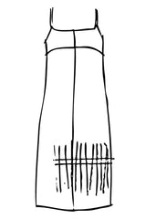Denim Stitched Slip Dress