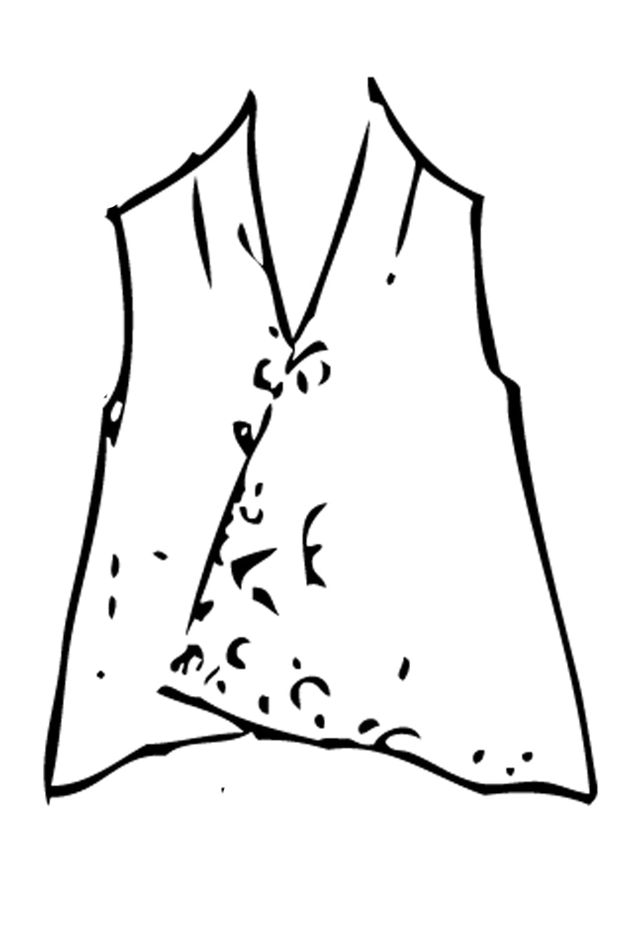 Lace Wrap Vest - beige