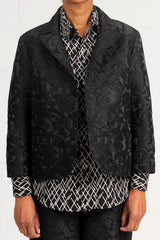 Floral Jacquard Max Jacket - black - SOLD OUT