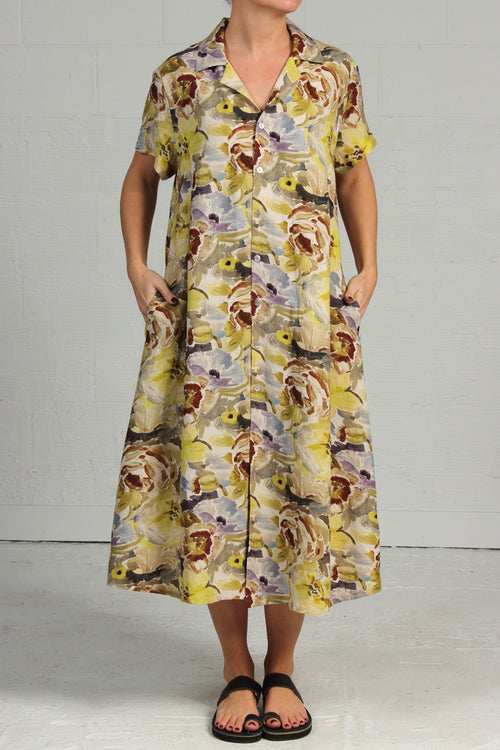 Floral Linen  Garden Dress