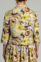 Floral Linen Tea Jacket