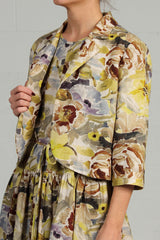 Floral Linen Tea Jacket