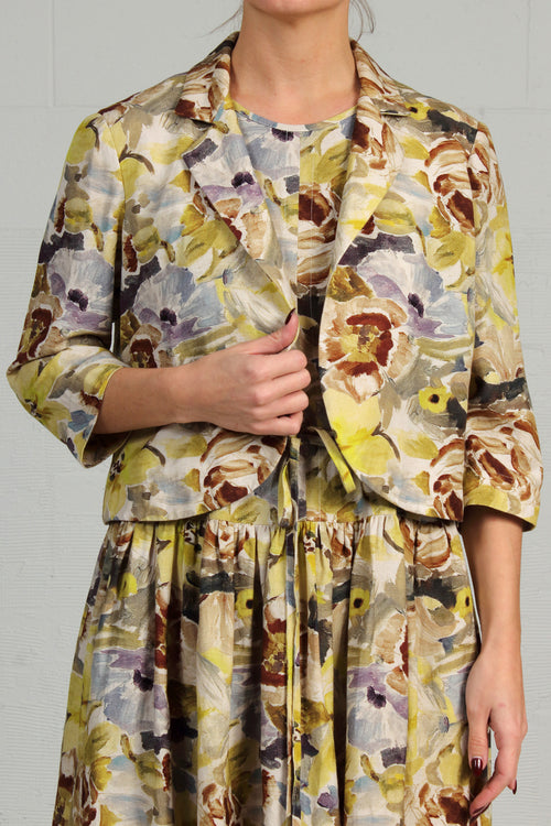 Floral Linen Tea Jacket