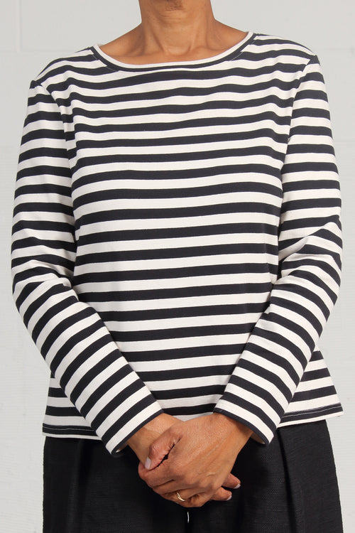French Terry Stripes Casey Top - SOLD OUT