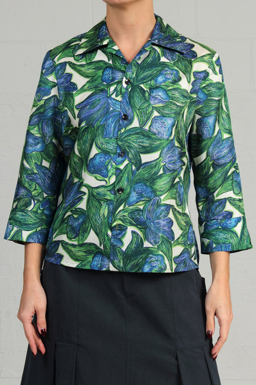 Metropolis Shirt - green print