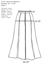 Spring 2024 Hemp Benched Skirt - charcoal - xsm