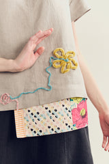 Spring 2024 Embellished Hemp Order Top - last one xsm!