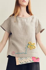 Spring 2024 Embellished Hemp Order Top - last one xsm!