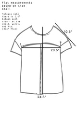 Spring 2024 Embellished Hemp Order Top - last one xsm!