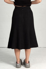 Hemp Benched Skirt - charcoal