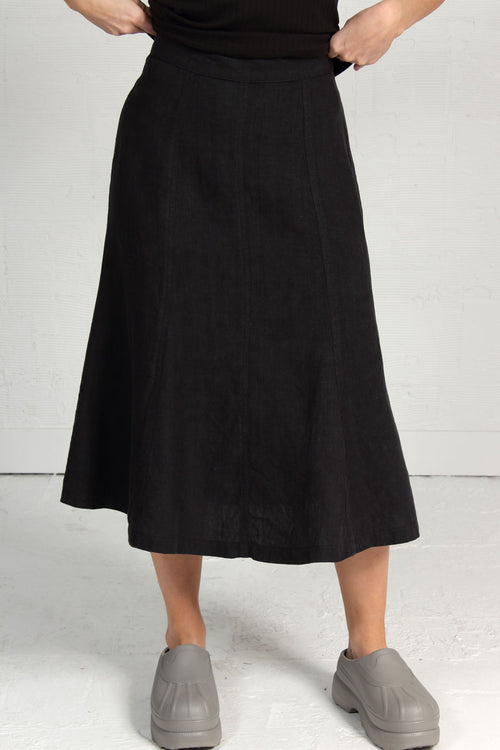 Hemp Benched Skirt - charcoal