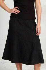 Hemp Benched Skirt - charcoal