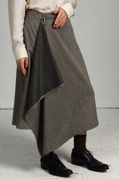 Linen Wool Latch Skirt - 30% off