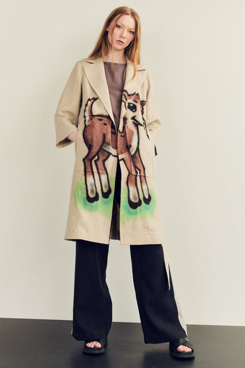 Spring 2024 Linen Singe Coat - by Owen - xsm, sml
