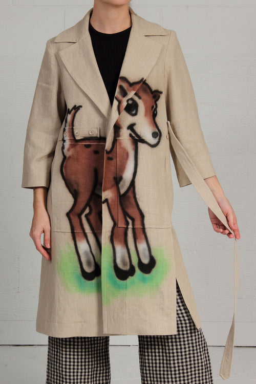 Spring 2024 Linen Singe Coat - by Owen - xsm, sml
