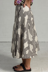 Washed Graphic Long Tree Skirt