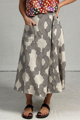 Washed Graphic Long Tree Skirt