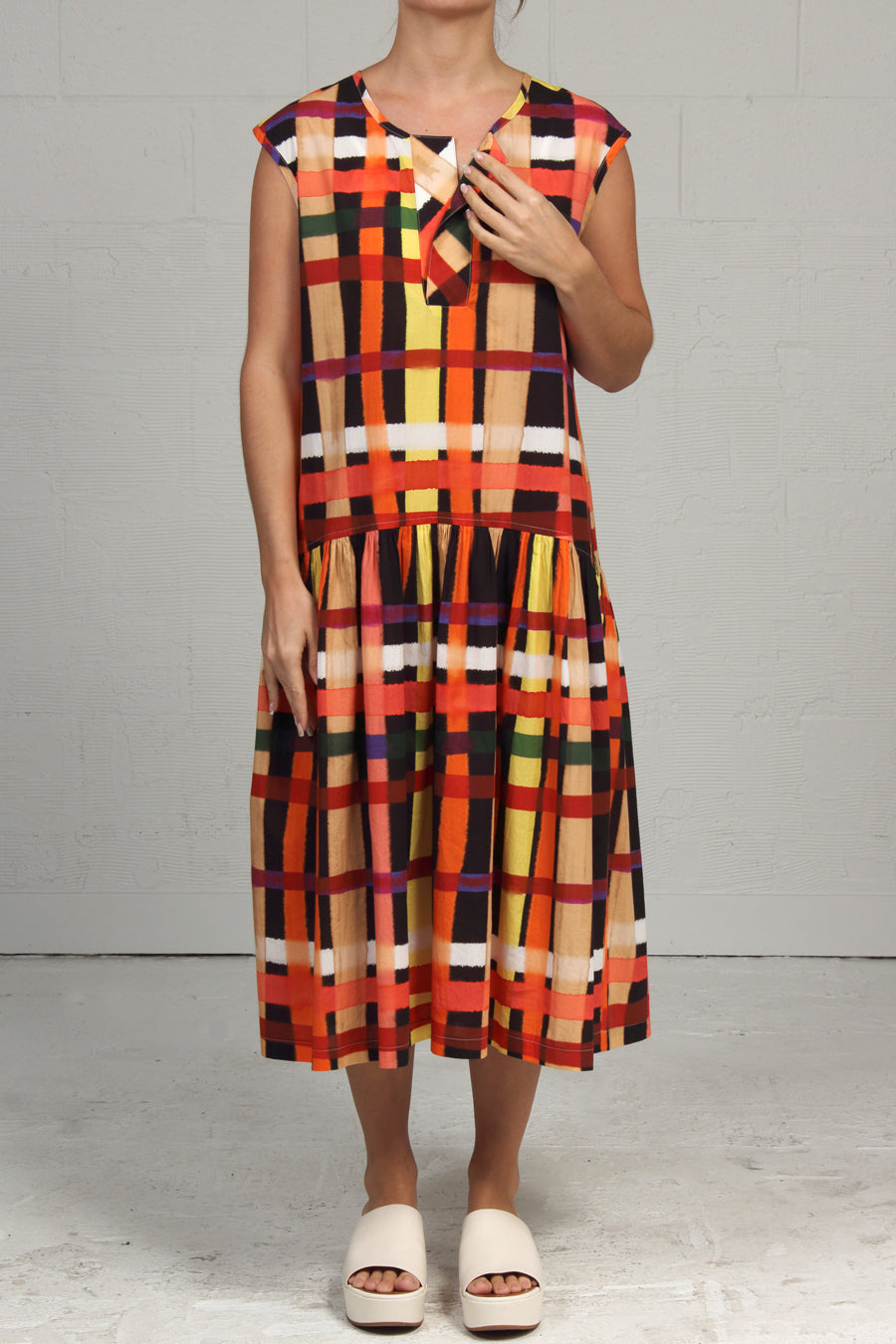 Painted Plaid Sewing Dress