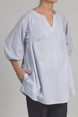 Spring 2024 Pinstripe Shirting Emma Top -  sml