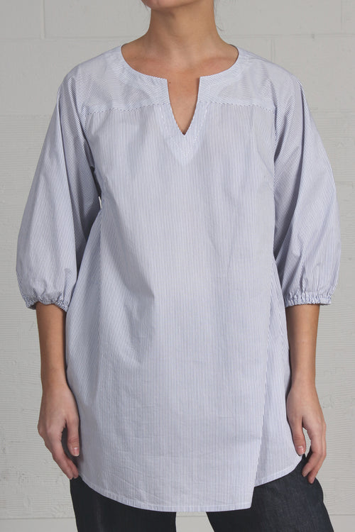 Spring 2024 Pinstripe Shirting Emma Top -  sml